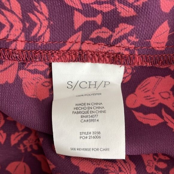 CAbi Women’s Small Top Sleeveless Scoop Neck Red Flutter Back Cameo Baroque - Picture 7 of 7